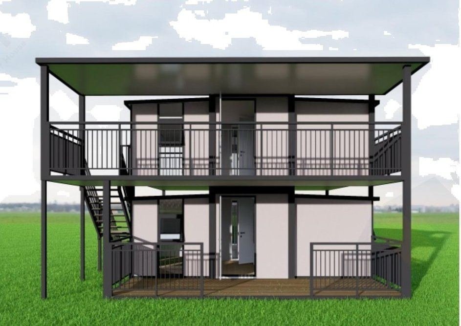 Casa expandible de dos plantas