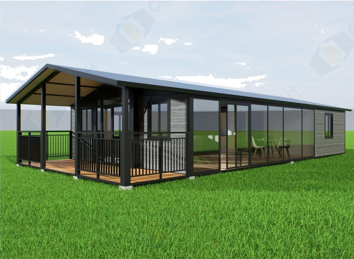 Casa expandible con veranda cubierta